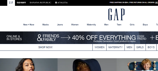 cupones y códigos promocionales de GAP