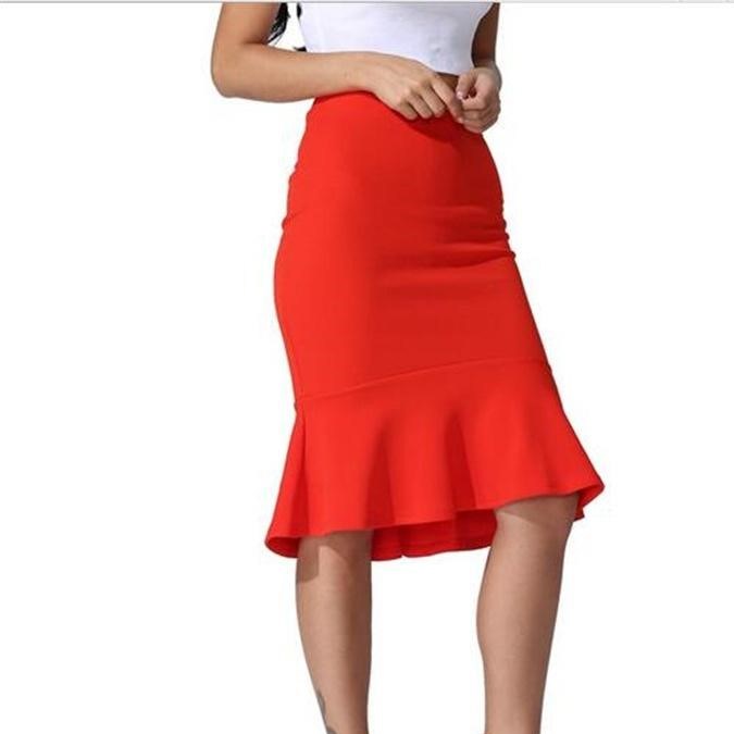 falda roja de sirena