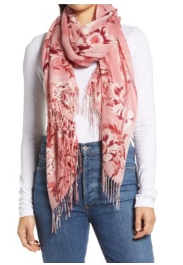 bufanda con estampado floral