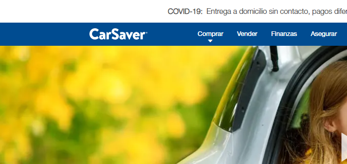 Inicio página web CarSaver