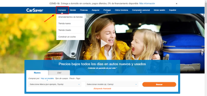 Menú página CarSabver