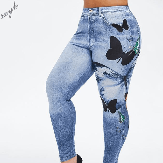 jeans con mariposas