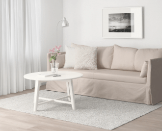 sofà beige de ikea