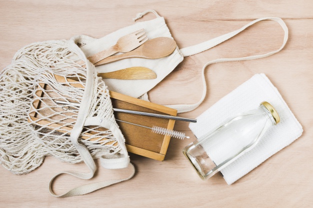 Utensilios con materiales reutilizables