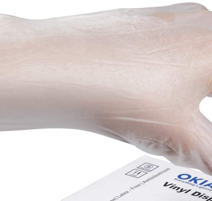 guantes de vinilo transparente