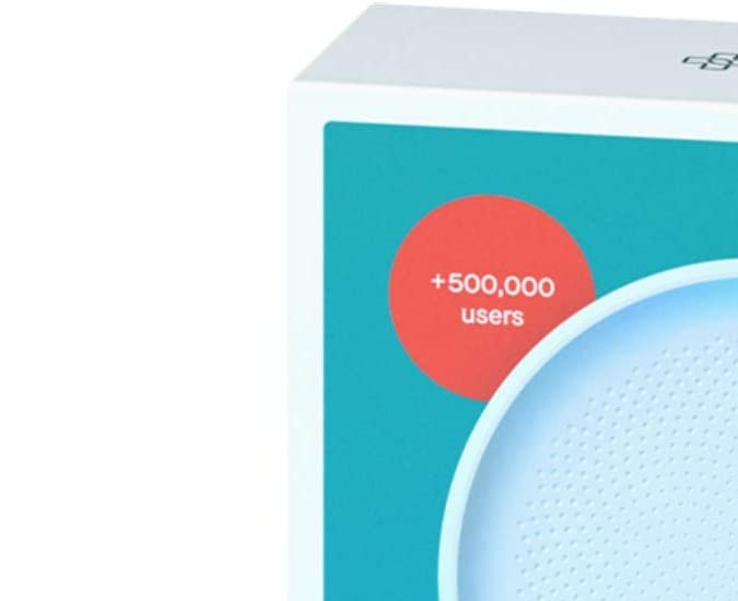 metrónomo con luz azul