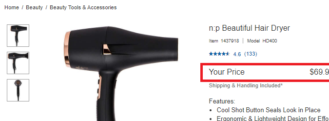 Secador de Cabello en Costco