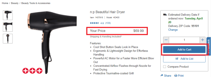 Secador de Cabello en Costco