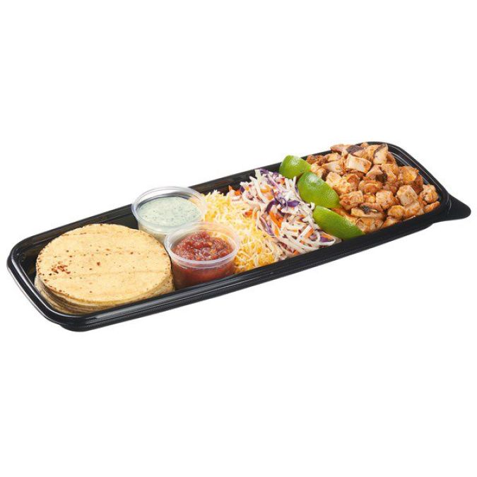 bandeja de tacos de pollo