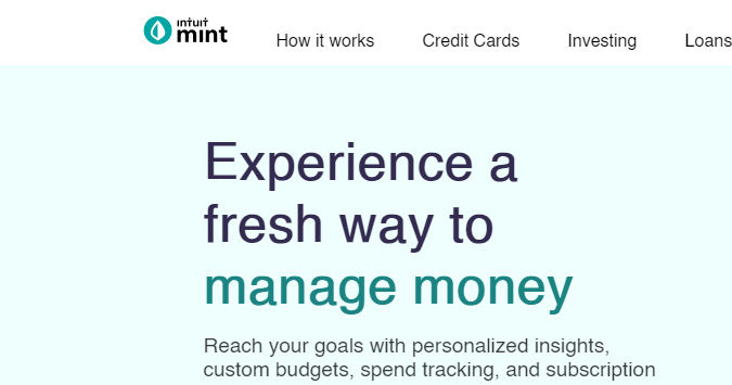 app mint para organizar las finanzas personales