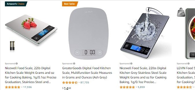 búsqueda de productos de amazon