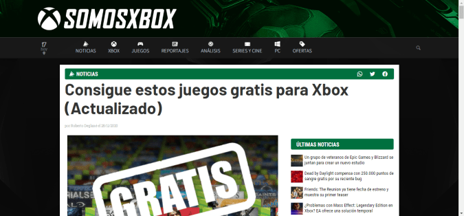 portal para descargar juegos gratis de xbox