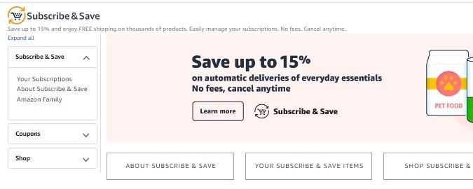 suscríbete y ahorra de amazon