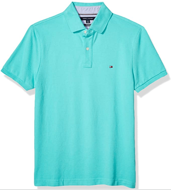 camisa polo color azul