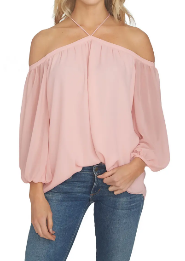 blusa de hombros caídos