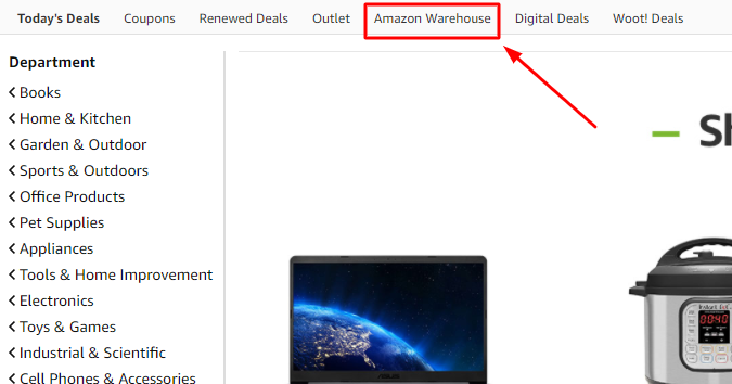 amazon warehouse web