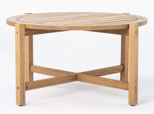 Mesa de centro de patio de madera