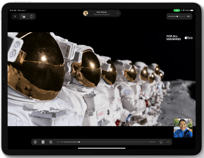 compartir pantalla iPadOS 15