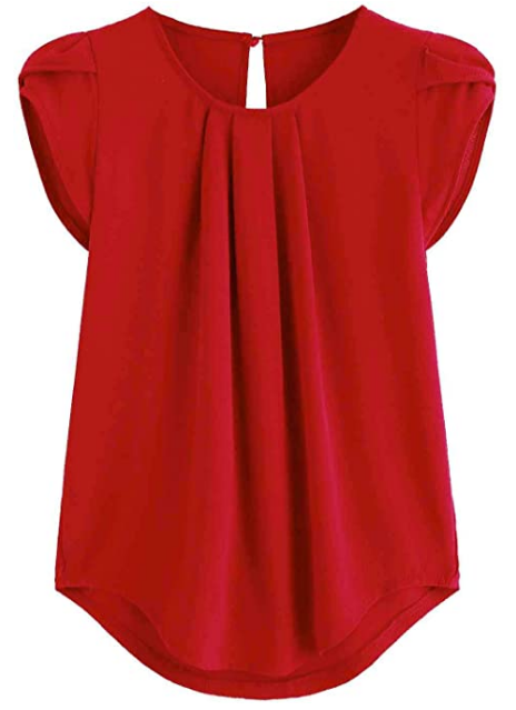 blusa de damas roja