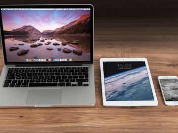 Laptop, tableta y celular Apple