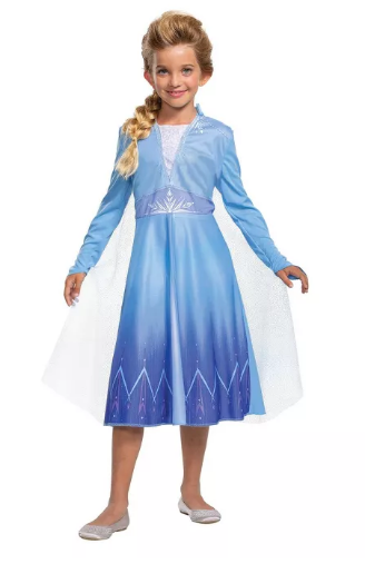 Niña con disfraz de Elsa de Frozen