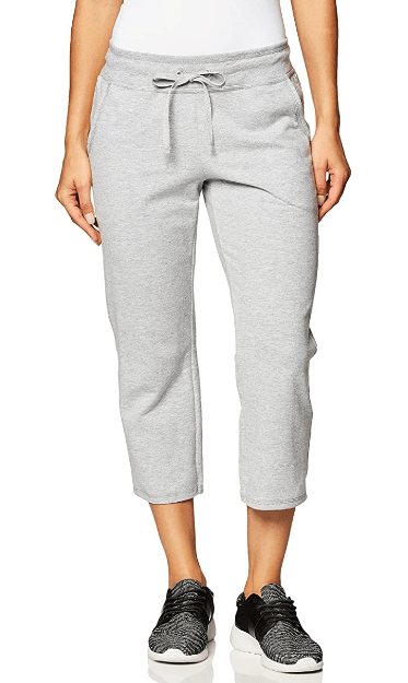 Pantalón de algodón gris para dama Hanes