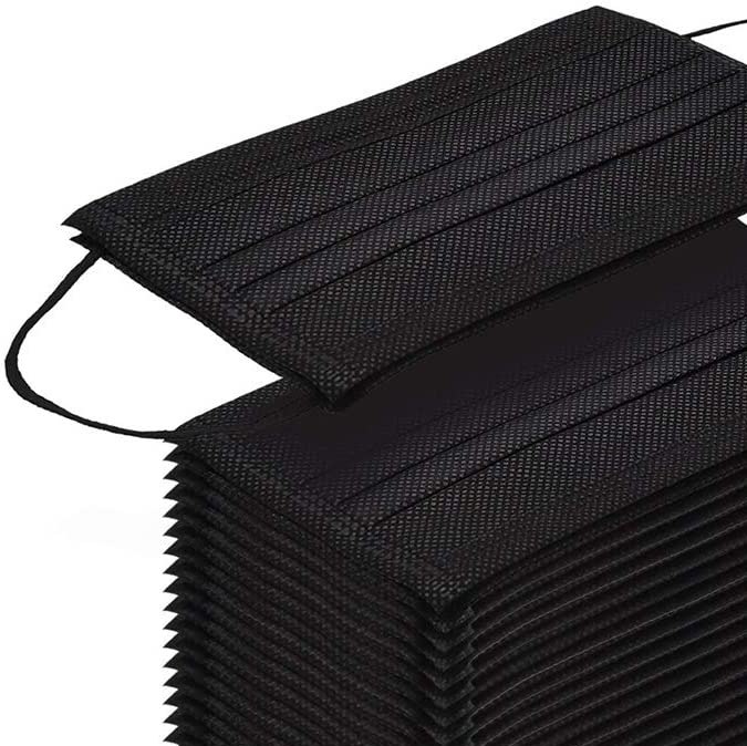 Paquete de tapabocas negros Sooqoo