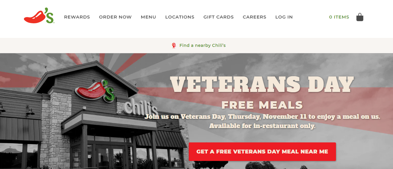 Promoción de veteranos de Chili's