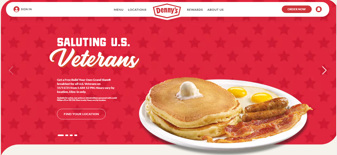 Promoción de veteranos de Denny's