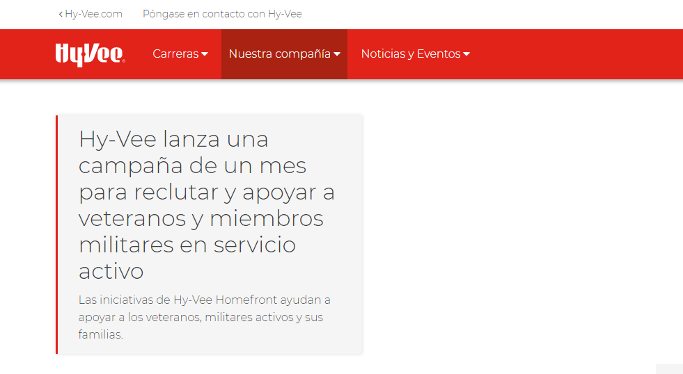 Promoción de veteranos de Hy-Vee