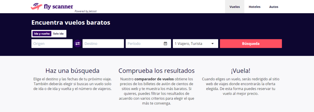 Rastreador de pasajes Fly Scanner