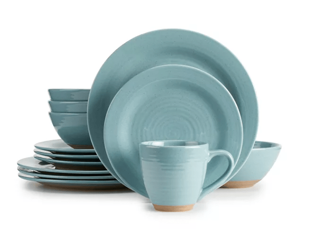 Vajilla de ceramica azul Food Network