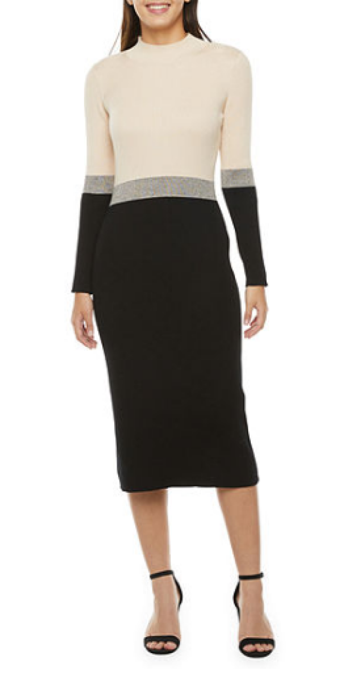Vestido largo de tres colores Bleecker 126