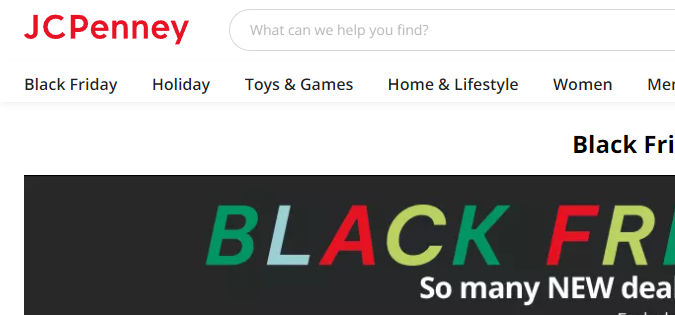 Black Friday 2021 en JCPenney