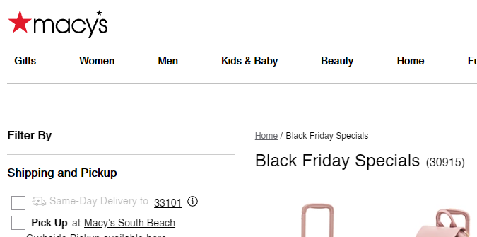 Black Friday 2021 en Macy's