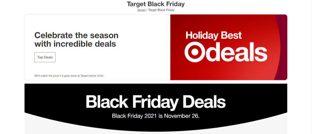 Black Friday 2021 en Target