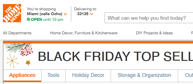 Black Friday 2021 en The Home Depot