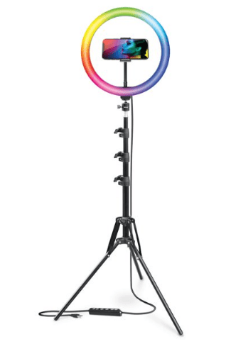 Aro LED de 12 pulgadas con base para celular Bower