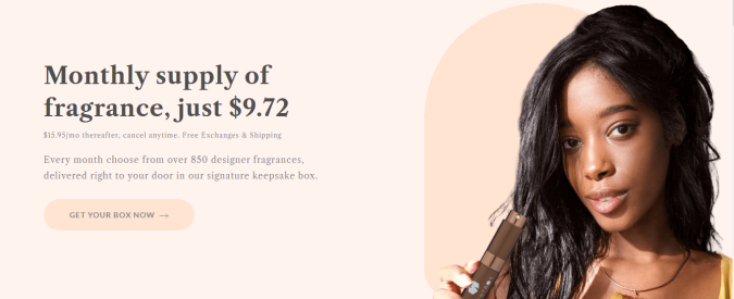 Caja de regalo por suscripción de Perfumes