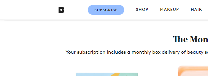 Caja de regalo por suscripción de productos de cuidado personal