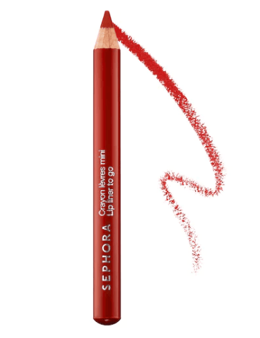 delineador de labios rojo