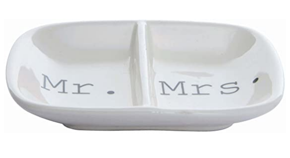 Jabonera de cerámica dividida Creative Co-Op