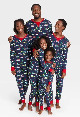 Pijama azul con estampado navideño Wondershop