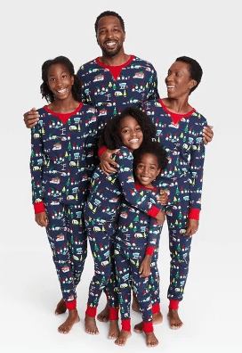 Pijama azul con estampado navideño Wondershop