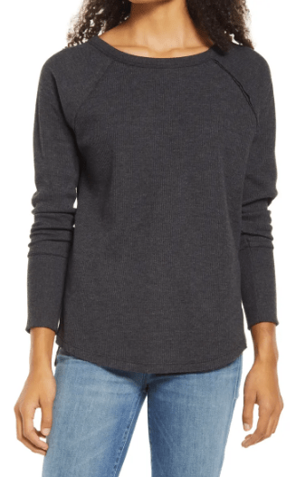 Suéter manga larga de cuello ancho Caslon