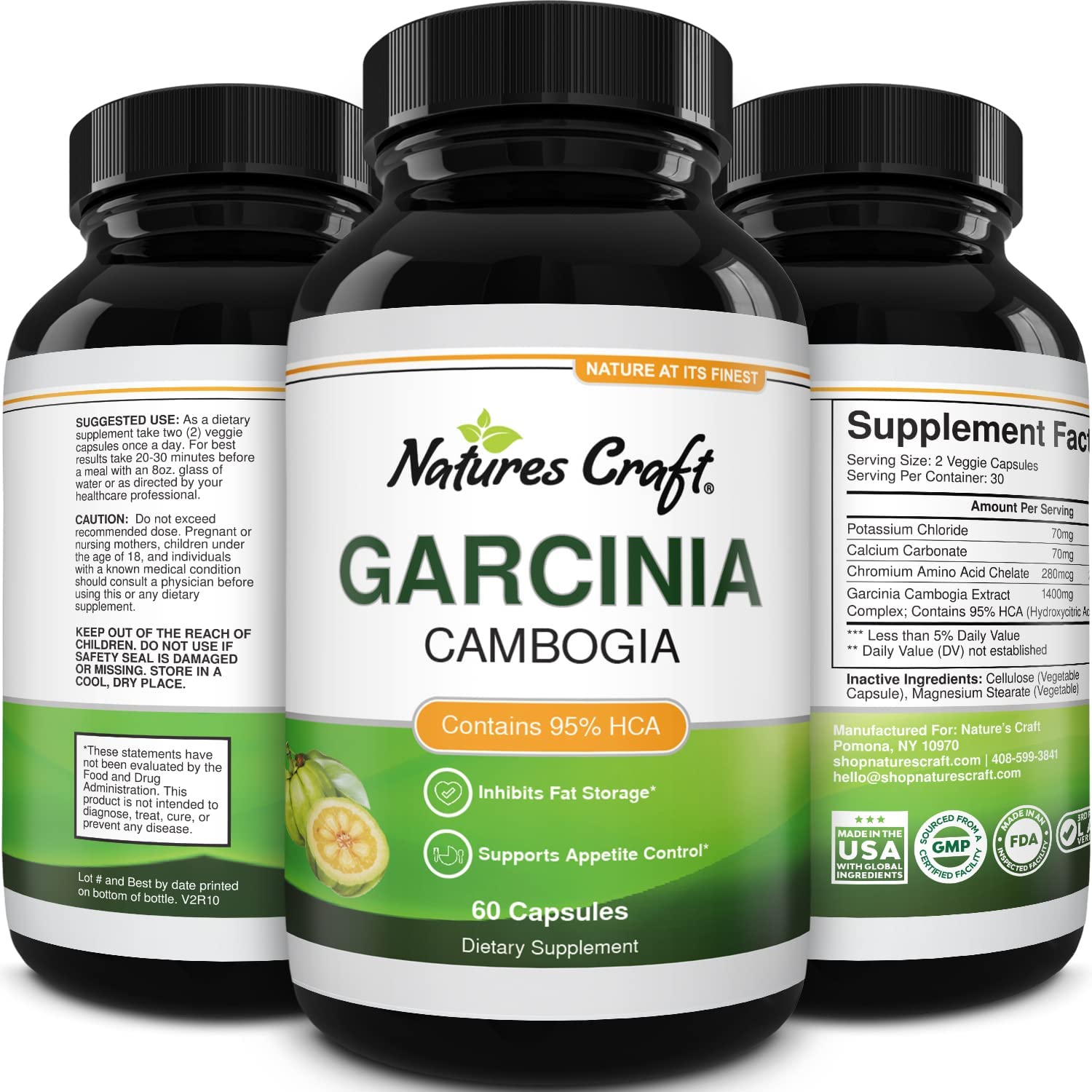 Suplemento de extracto de Garcinia Cambogia Natures Craft