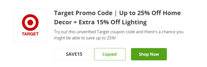 25 de descuento en compras para el hogar en Target