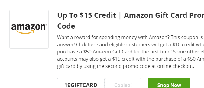 Crédito de 15 dólares en Amazon