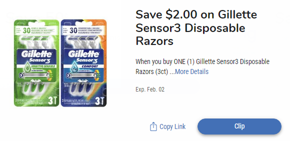 Cupón de afeitadoras desechables en Kroger
