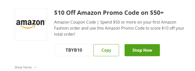 Cupón de descuento en Amazon